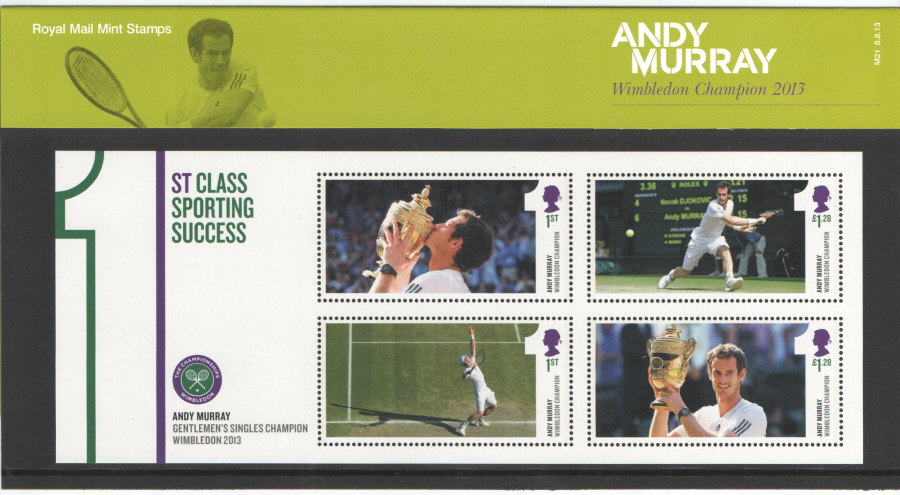(image for) 2013 Andy Murray Royal Mail Presentation Pack M21